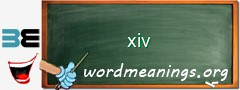 WordMeaning blackboard for xiv